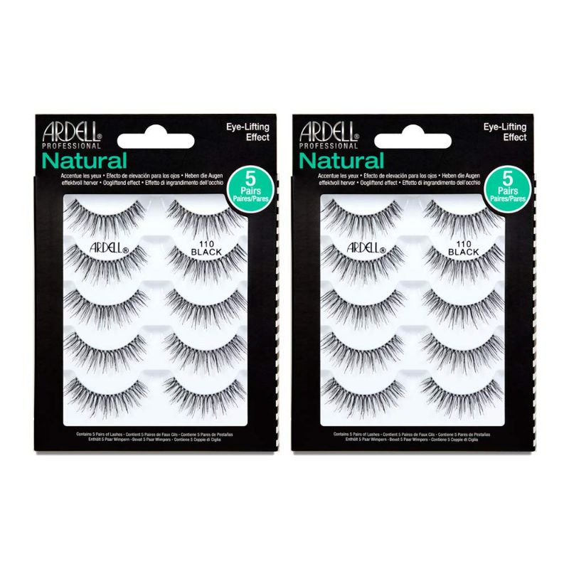 Photo 1 of Ardell False Lashes #110 Black, 5 Pairs x 2 Pack NEW 