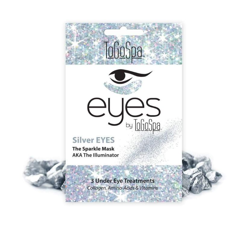 Photo 1 of Silver Eyes Sparkle  Mask Premium Clean Anti-Aging Gel Masks with Collagen,Amino Acid, Vitamins – 3 Pack  NEW 