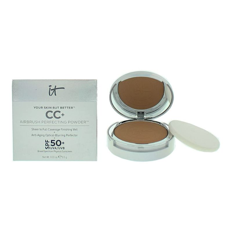 Photo 1 of it COSMETICS Your Skin But Better CC+ Airbrush Perfecting Powder SPF 50+ Rich, 1 Count NEW 