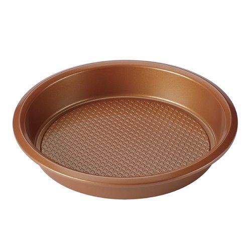 Photo 1 of Ayesha Curry Nonstick Bakeware Round Cake Pan, 9", Copper. Essential bakeware for home chefs who emulate Ayesha Curry's signature style of stylish simplicity. Heavy-duty, high-performance steel construction boasts extended edges for easy handling in and o