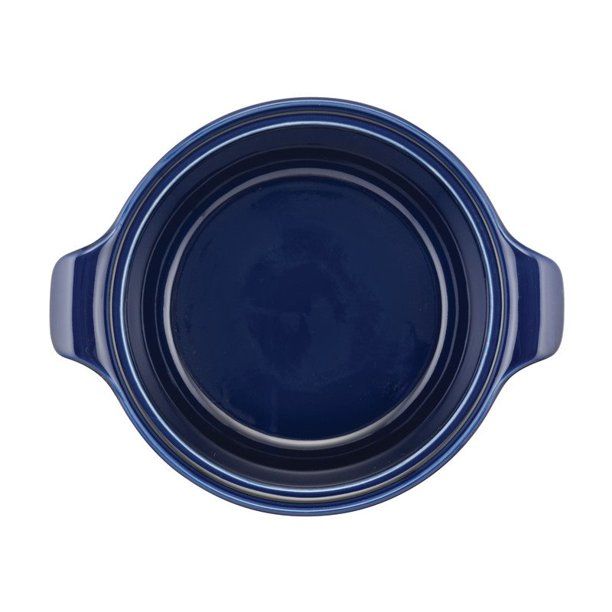 Photo 3 of Anolon Vesta Stoneware 2.5 qt Casserole in Cobalt Blue. Compose oven-baked and other kinds of culinary creations in a whole new key of delicious, with the Anolon Vesta Stoneware 2-1/2-Quart Round Casserole. The durability and functionality of Vesta Stonew