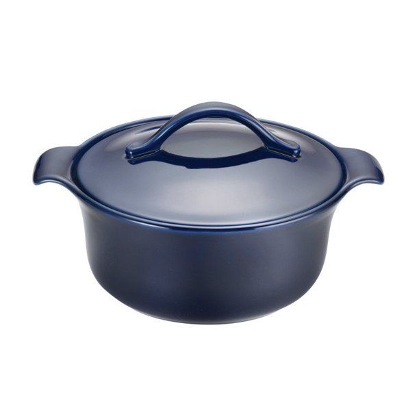 Photo 5 of Anolon Vesta Stoneware 2.5 qt Casserole in Cobalt Blue. Compose oven-baked and other kinds of culinary creations in a whole new key of delicious, with the Anolon Vesta Stoneware 2-1/2-Quart Round Casserole. The durability and functionality of Vesta Stonew