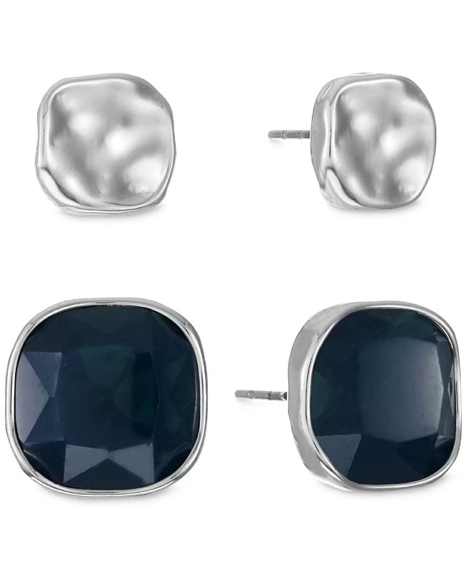 Photo 1 of Style & Co 2-Pc. Set Colored Stone Square Stud Earrings, Created for Macy's


