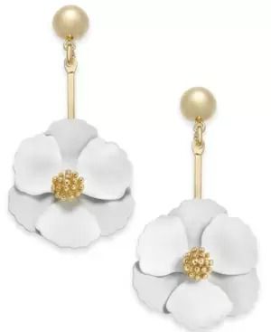 Photo 1 of Zenzii Gold-Tone Painted Flower Drop Earrings