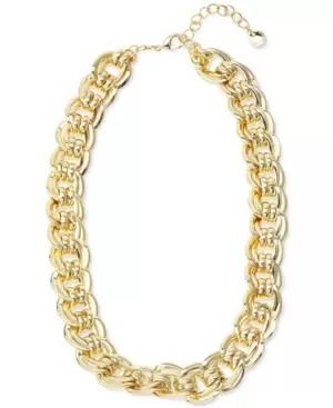 Photo 1 of Charter Club Gold-Tone Large Chain Link Collar Necklace, 18-1/4" + 2" extender,

