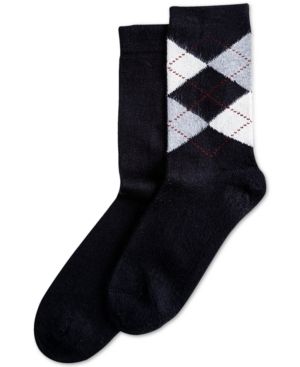 Photo 1 of Hue 2-Pk. Argyle & Solid Boot Socks