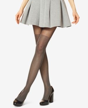 Photo 1 of Hue Women's Shimmer Stripe Tights M/L 