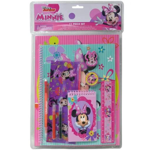 Photo 1 of DISNEY MINNIE MOUSE 11 PIECE STATIONARY SET
Includes: 2 Portfolio folders, subject notebook, 2 mini markers, memo pad, eraser, sharpener, ruler pencil pouch and mechanical pencil