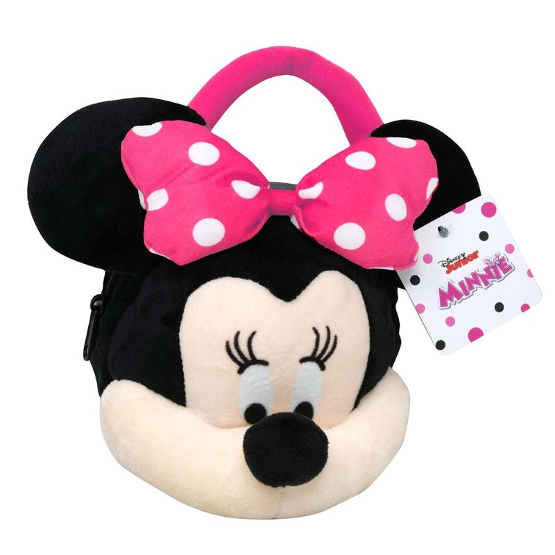 Photo 1 of Disney Minnie Mouse Pink Plush Head Shaped Hand Bag 