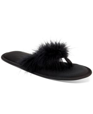 Photo 1 of SIZE 9-10 Inc International Concepts Women's Marabou Thong Slippers, Created for Macy's