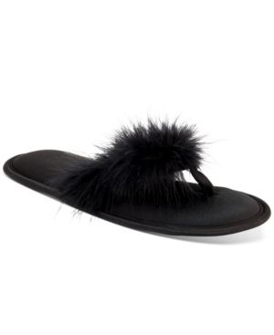 Photo 1 of SIZE 7-8 Inc Women's Marabou Thong Slippers, Created for Macy's