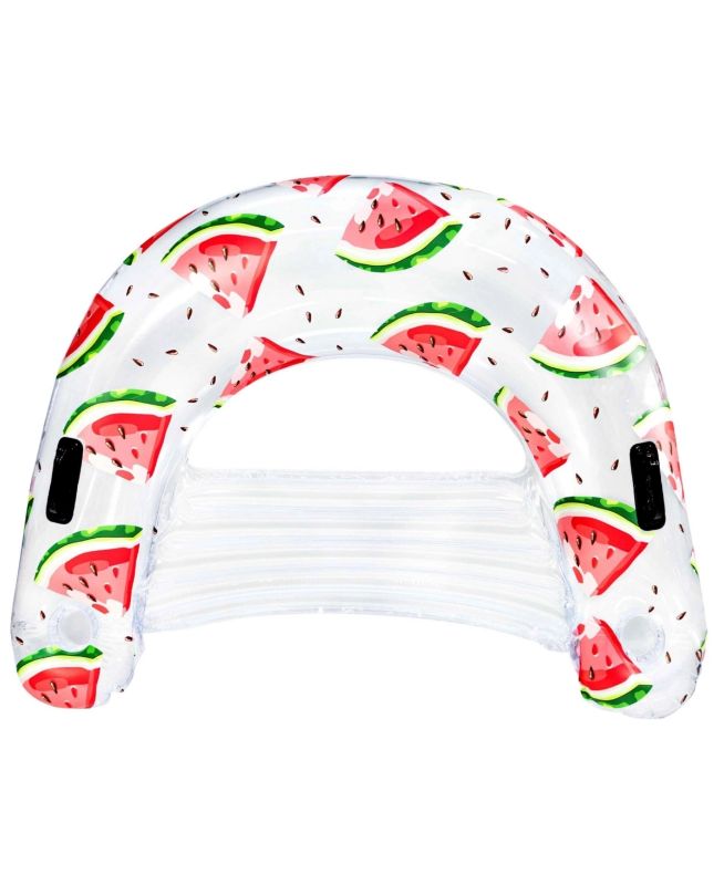 Photo 1 of POOLCANDY Watermelon Jumbo Sun Chair
Product dimensions - 48" L x 45" W x 43" H
Product weight - 2 lbs
Built-in drink holder
Holds up to 250 lbs
Full backrest
Ages 6 and up