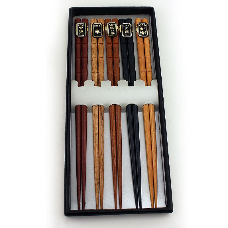 Photo 1 of BERGHOFF Wooden Chopsticks, Set of 5. Made of sturdy, easily cleaned bamboo. Five assorted colors. Lightweight and easy to use Bamboo. Hand-Wash Recommended. Imported