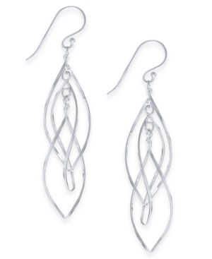 Photo 1 of Essentials Silver Plated Interlocking Drop Earrings