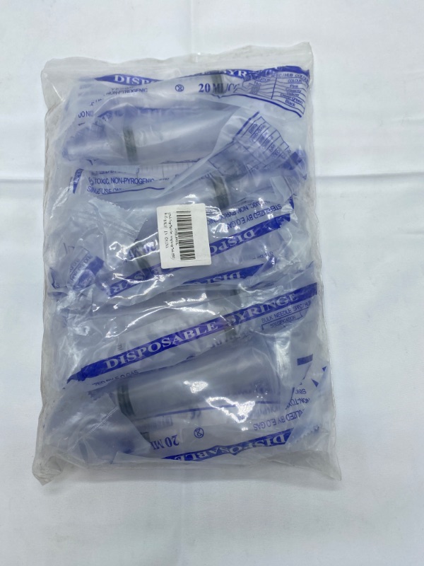 Photo 7 of 10 Pack 20ml/cc Plastic Syringe Large Syringes Tools Catheter Tip Individually Sealed with Measurement for Scientific Labs, Measuring Liquids, Feeding Pets, Medical Student, Oil or Glue Applicator New