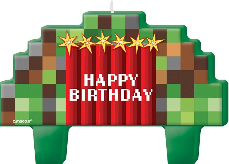 Photo 1 of Amscan TNT Pixelated Party Birthday Candle Set New