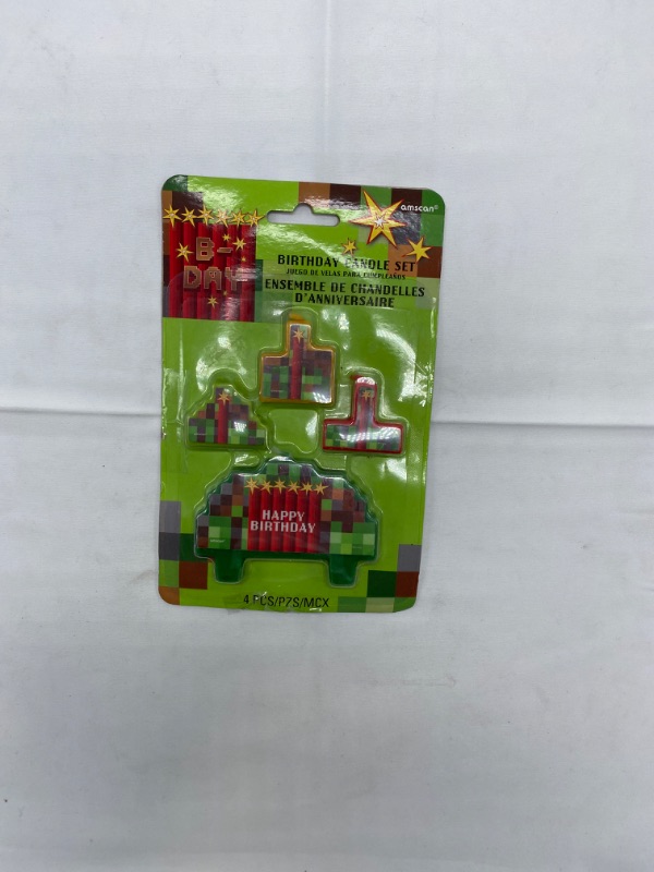 Photo 5 of Amscan TNT Pixelated Party Birthday Candle Set New