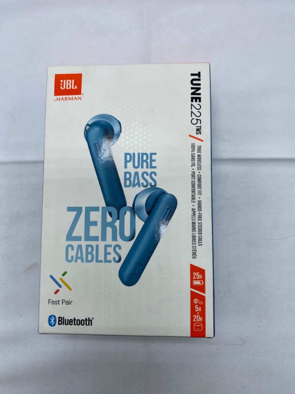 Photo 6 of JBL T225 True Wireless in-Ear Headphone - Blue NEW 