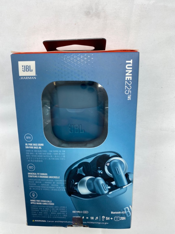 Photo 7 of JBL T225 True Wireless in-Ear Headphone - Blue NEW 