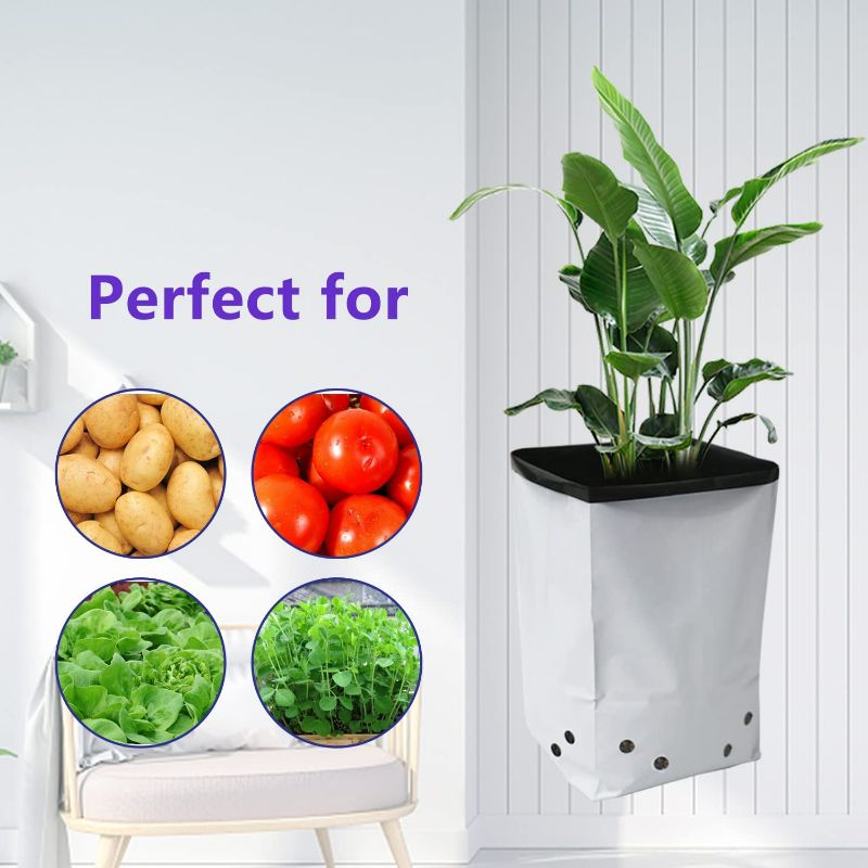 Photo 4 of HFS (R) Poly Grow Bag Planters , Panda Film, Black and White (5GAL-25PC) NEW 