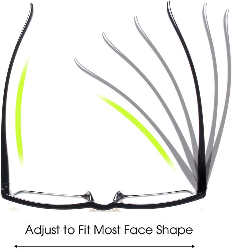Photo 4 of Reading Glasses 5 Pairs Quality Readers Spring Hinge Vintage Glasses for Reading for Men and Women (5 Pack Black, 2.0) NEW 