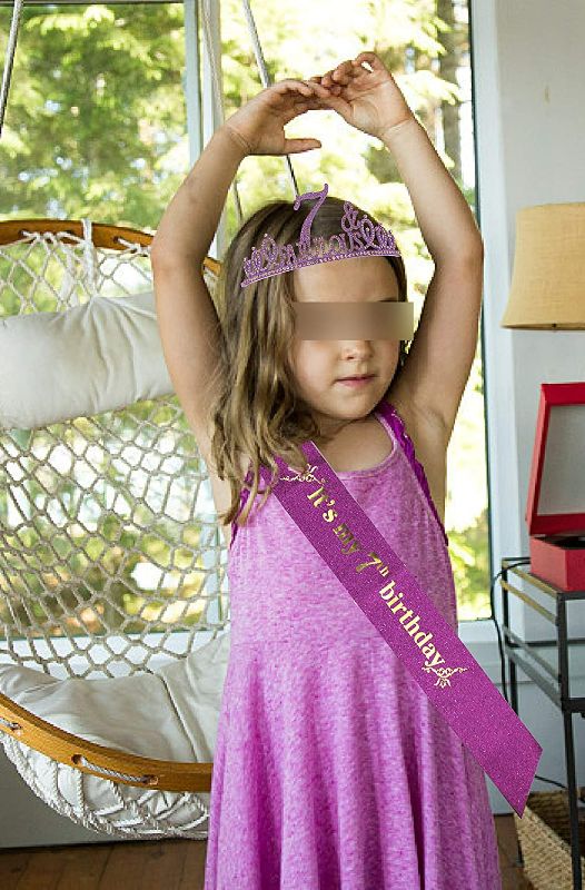 Photo 3 of 7th Birthday Sash and Tiara for Girls - Fabulous Glitter Sash + Fabulous Rhinestone Purple Premium Metal Tiara for Girls, 7th Birthday Gifts for Princess Party