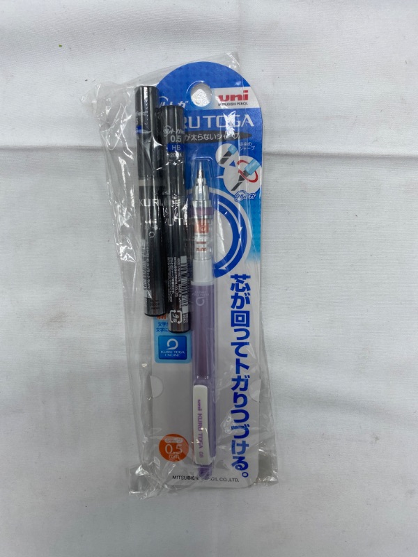 Photo 2 of ni Kurutoga Mechanical Pencil Standard 0.5mm Violet (M54501P.12)+ Lead 2 Set (U05203HB.24) NEW 