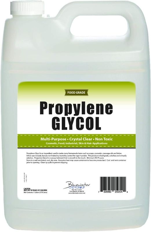 Photo 1 of Propylene Glycol - 1 Gallon - USP Certified Food Grade - Highest Purity, Humectant, Fog Machine, Humidor & Antifreeze Solution, Contains Zero Alcohol