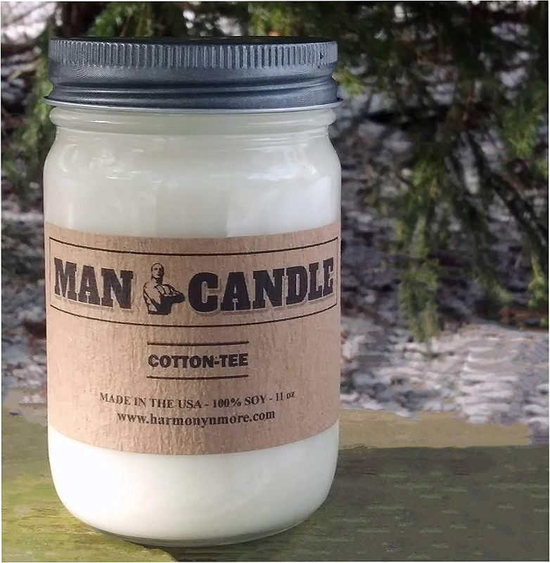 Photo 1 of Best Man Candle - Best Soy Beeswax Candle - Premium Quality - Recyclable Mason Jar - Novel Gift - 11 Oz Large Candle - Scented Candles - Two SCENTS to Choose from (Cotton Tee) NEW 