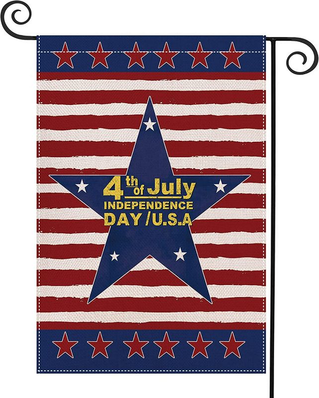 Photo 1 of Acerich 4th/Fourth of July Garden Flag Decoration, Patriotic Garden Flags 12x18 Double Sided for Patriotic Outside Decor New