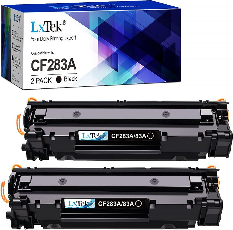 Photo 1 of LxTek Compatible Toner Cartridge Replacement for HP 83A CF283A to compatible with Laser jet Pro MFP M125nw M201dw M225dw M201n M125a M127fn M127fw, 2 Black new 