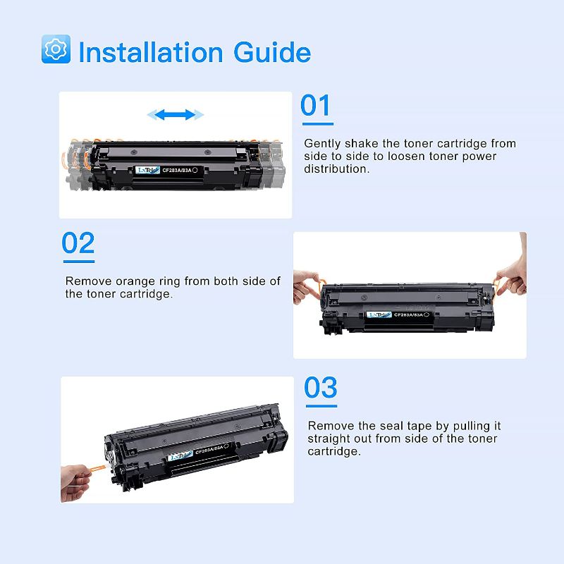 Photo 2 of LxTek Compatible Toner Cartridge Replacement for HP 83A CF283A to compatible with Laser jet Pro MFP M125nw M201dw M225dw M201n M125a M127fn M127fw, 2 Black new 