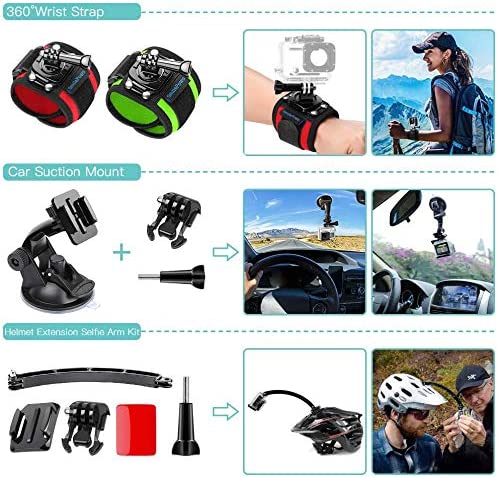 Photo 1 of SmilePowo 51-in-1 Action Camera Accessories Kit for GoPro Hero 11 10 9 8 Max 7 6 5 4 3 3+ 2 1 Black GoPro 2018 Session Fusion Silver White Insta360 DJI AKASO APEMAN YI Campark XIAOMI Action Camera NEW