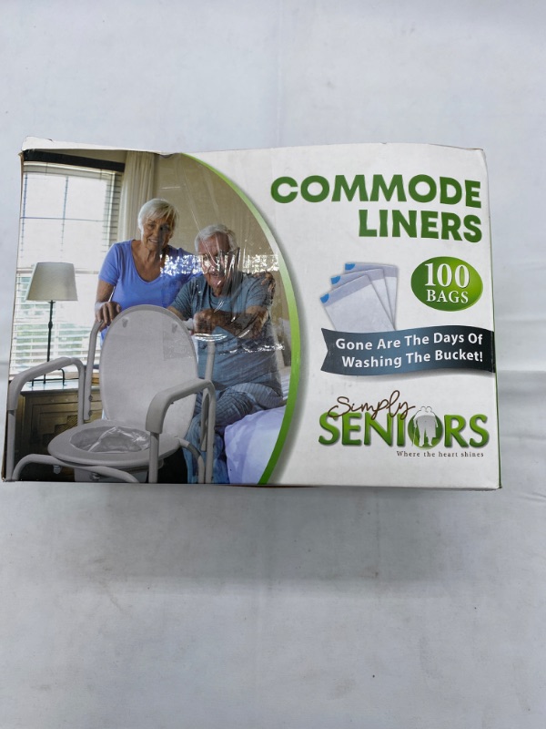 Photo 2 of Commode Liners - 100 Strong Portable Toilet Bags - Easy To Use Bedside Commode Liners Disposable - Toilet Liners That Support Dignity of Seniors & Disabled - No More Buckets to Wash - NO Absorbent Pad NEW