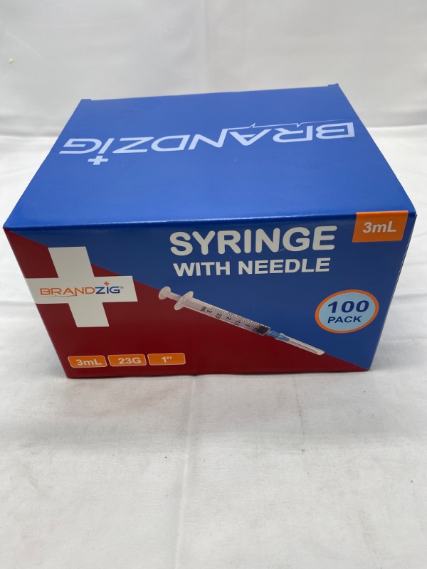Photo 5 of Brandzig 3ml Syringe with Needle - 23G, 1" Needle (100-Pack) New 