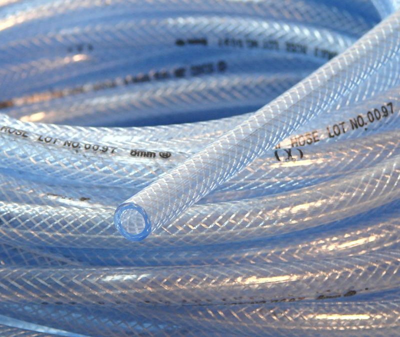 Photo 2 of 5/8" (16mm) I/D 10 Ft 3 Metre High Pressure Braided PVC Tubing Clear Hose Braid Reinforced Water Delivery NEW 
