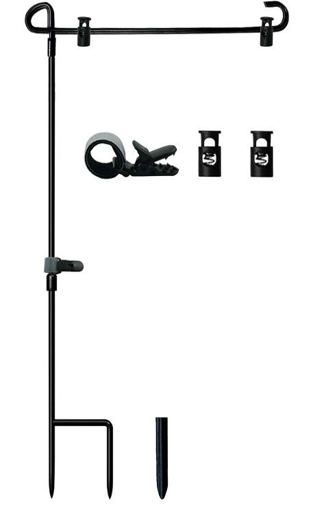 Photo 1 of Garden Flag Stand-Holder-Pole with Garden Flag Stopper and Anti-Wind Clip for House Flags,Decorative Flags,Yard Flags,Seasonal Flags NEW 