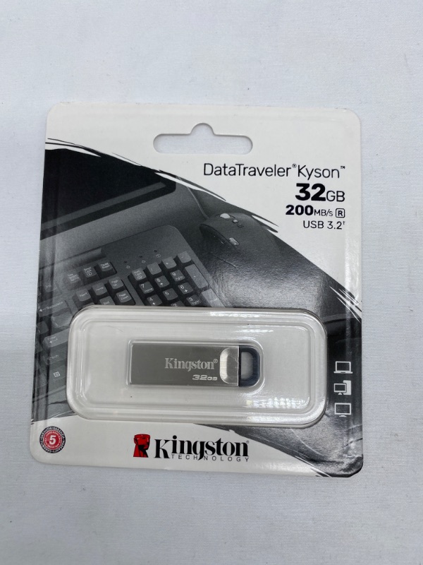 Photo 3 of Kingston DataTraveler Kyson 32GB High Performance USB 3.2 Metal Flash Drive | Speeds up to 200MB/s | DTKN/32GB NEW 