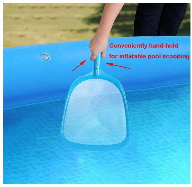 Photo 3 of ATIE Pool Spa Leaf Skimmer Net with White Ultra Fine Mesh with 4" Deep Pocket Great for Removing Leaves & Debris in In-Ground Pool Spa and Above Ground Pool, Inflatable Pool, Hot Tub, and Fountain (Broken) NEW 