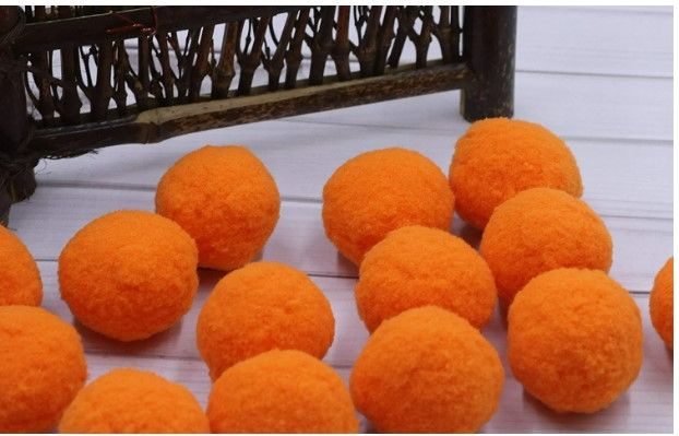 Photo 2 of YYCRAFT 60pcs Craft Firm Pom Pom Balls 1.25 Inch Pom Poms,Orange NEW 