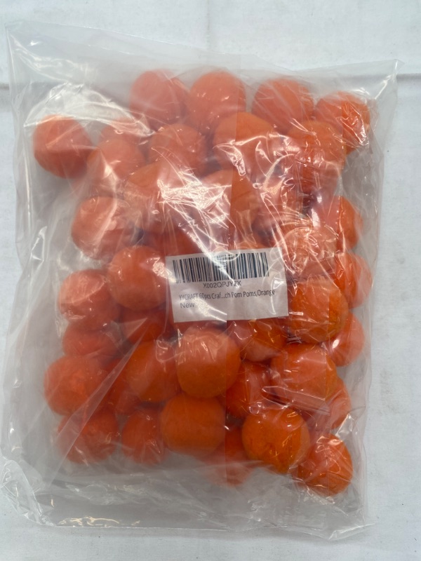 Photo 3 of YYCRAFT 60pcs Craft Firm Pom Pom Balls 1.25 Inch Pom Poms,Orange NEW 