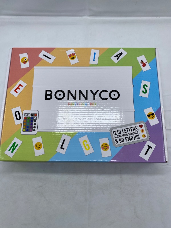 Photo 4 of Cinema Light Box Color Changing with 400 Letters & Emojis, Remote Control & 2 Markers - BONNYCO | Led Light Box 16 Colors Home, Office & Room Decor | Light Up Sign Letters Board Gifts for Women & Men NEW 