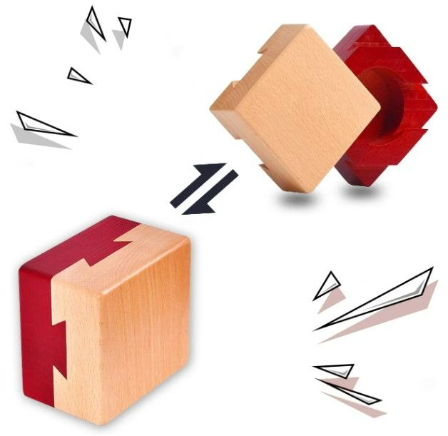 Photo 2 of DC-BEAUTIFUL Impossible Dovetail Box Mini 3D Brain Teaser Wooden Magic Drawers Gift Jewelery Box Puzzle Toy NEW 