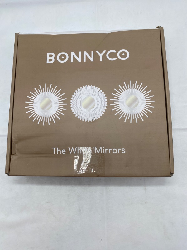 Photo 2 of BONNYCO Wall Mirrors Pack of 3 White Mirrors for Home Decor, Bedroom Decor & Room Decor | White Wall Mirror Round Minimalist | Circle Mirror, Vintage & Chic Round Mirror - Gifts for Women, Mums NEW 