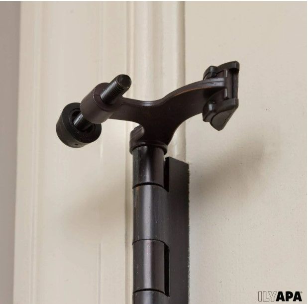 Photo 2 of Ilyapa 6 Pack Hinge Pin Oil Rubbed Bronze Door Stops -Heavy Duty Adjustable Door Stopper 2-1/2" x 1-3/4”,with Black Rubber Bumper Tips NEW 