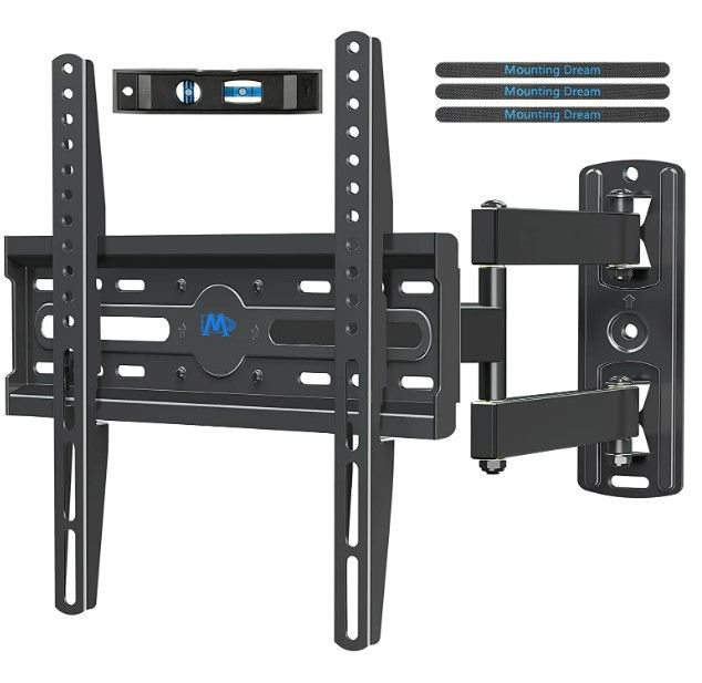 Photo 1 of Mounting Dream UL Listed TV Wall Mount Swivel and Tilt for Most 26-55 Inch TV, TV Mount Perfect Center Design, Full Motion TV Mount Bracket with Articulation, up to VESA 400x400mm, 60 lbs, MD2377 NEW 