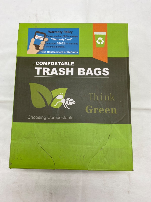 Photo 3 of 8 Gallon Biodegradable Trash Bags, AYOTEE Garbage Bags 8 gallon, Compostable Medium Trash Bags , Unscented Leak Proof Bags for Office, Home, Bathroom, Bedroom, Car, Kitchen, Pet(Green) NEW 