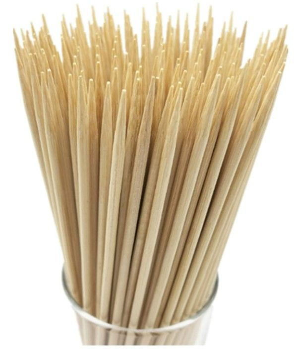Photo 1 of HOPELF 12" Natural Bamboo Skewers for BBQ?Appetiser?Fruit?Cocktail?Kabob?Chocolate Fountain?Grilling?Barbecue?Kitchen?Crafting and Party. ?=4mm, More Size Choices 6"/8"/10"/14"/16"/30"(100 PCS)