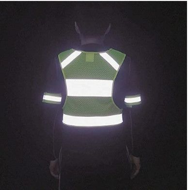 Photo 2 of IDOU Reflective Vest Safety Running Gear with Pocket,High Visibility for Running,Biking,Walking,Women & Men NEW