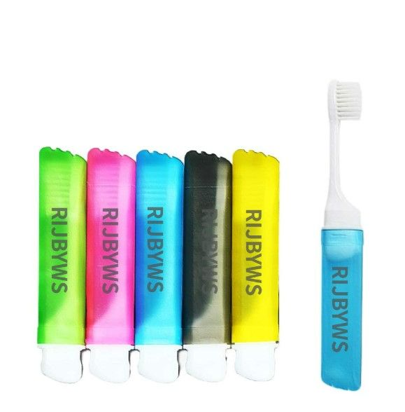 Photo 1 of RIJBYWS 5PCS MINI Travel Tooth brushes, On Fhe Folding Tooth brushes, Does Not Hurt The Gums, Comes with a Tooth brushes Box, Suitable for Travel, Camping, School, Home (3.9 inches After Folding)NEW 